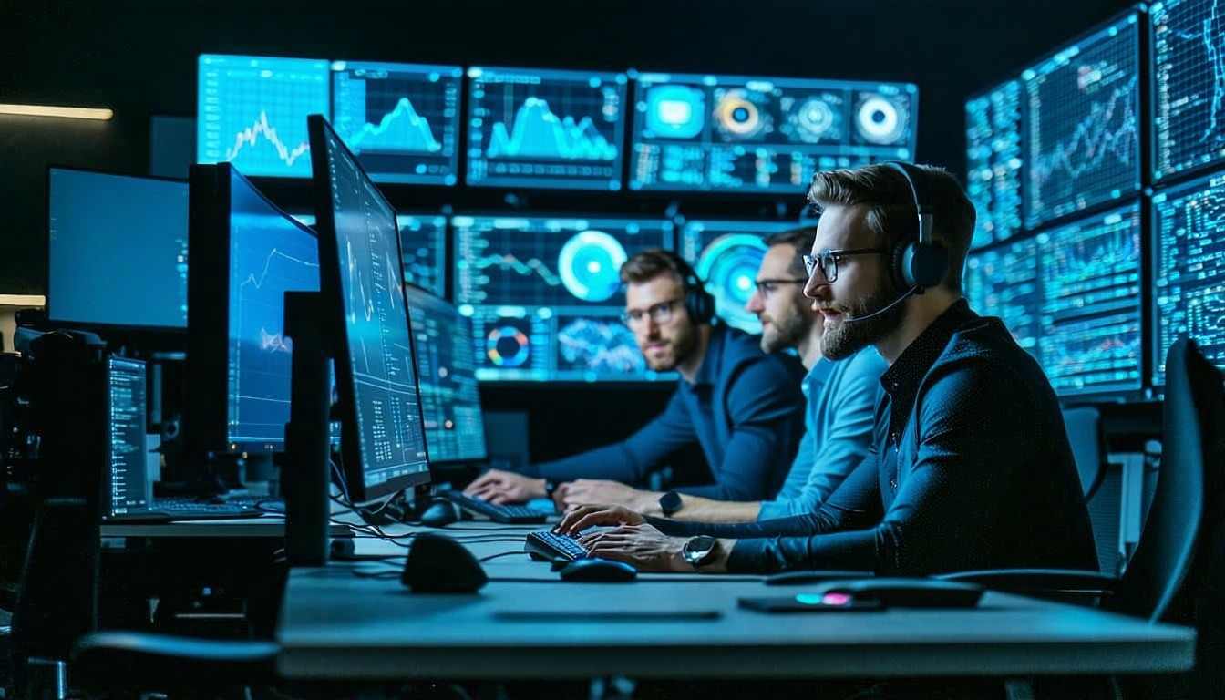 Cybersecurity professionals working on a security strategy