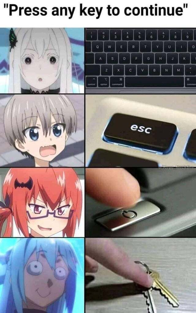 Press any key to continue -meme