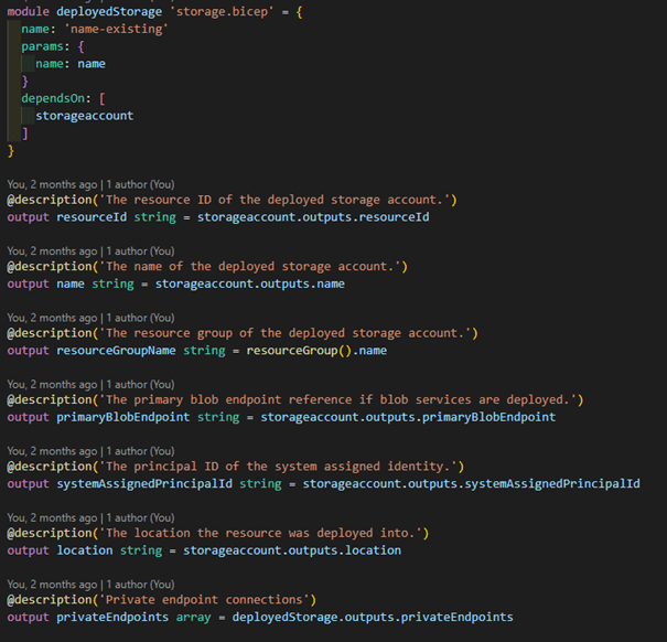 existing output