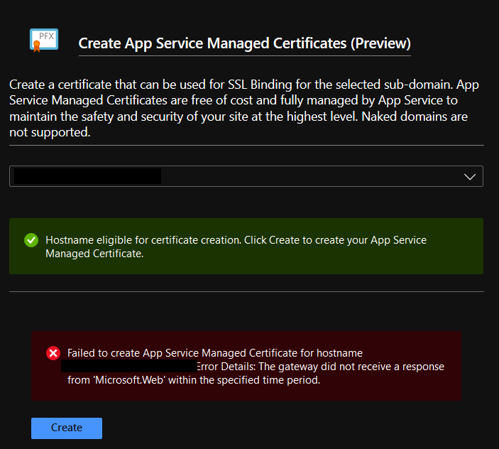 Setting up a free HTTPS certificate in Azure App Service - Zure